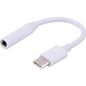 Savio AK-35 mobile phone cable White 0.12 m USB C 3.5mm cabo para telemóvel Branco 0,12 m