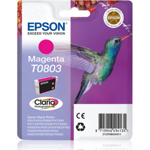 Epson Hummingbird Tinteiro Magenta T0803 Tinta Claria Photographic (c alarme RF+AM)