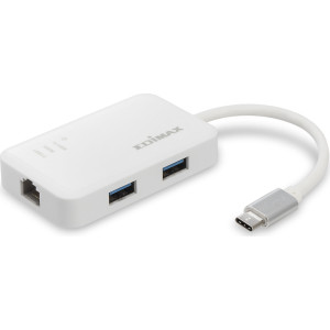 Edimax EU-4308 base & duplicador de portas USB 3.2 Gen 1 (3.1 Gen 1) Type-C Branco