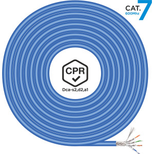 AISENS A146-0664 cabo de rede Azul 100 m Cat7 SF UTP (S-FTP)