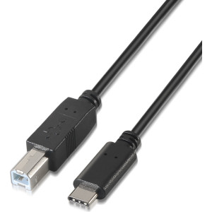 AISENS A107-0054 cabo USB USB 2.0 2 m USB C USB B Preto