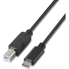 AISENS A107-0054 cabo USB USB 2.0 2 m USB C USB B Preto
