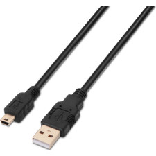 AISENS A101-0023 cabo USB USB 2.0 0,5 m USB A Mini-USB B Preto