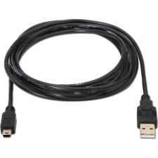 AISENS A101-0023 cabo USB USB 2.0 0,5 m USB A Mini-USB B Preto