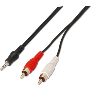 AISENS A128-0147 cabo de áudio 1,5 m 3.5mm 2 x RCA Preto