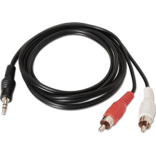 AISENS A128-0147 cabo de áudio 1,5 m 3.5mm 2 x RCA Preto