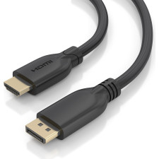 AISENS A125-0921 adaptador de cabo de vídeo 7 m DisplayPort HDMI Preto