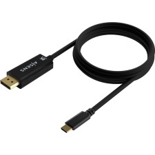 AISENS A109-0689 adaptador de cabo de vídeo 1,8 m USB Type-C DisplayPort Preto