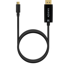 AISENS A109-0689 adaptador de cabo de vídeo 1,8 m USB Type-C DisplayPort Preto