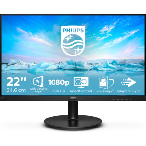 Philips V Line 221V8A 00 monitor de ecrã 54,6 cm (21.5") 1920 x 1080 pixels Full HD LED Preto