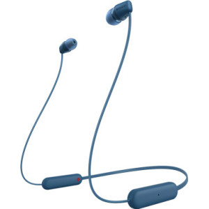Sony WI-C100 Auscultadores Sem fios Intra-auditivo Chamadas Música Bluetooth Azul