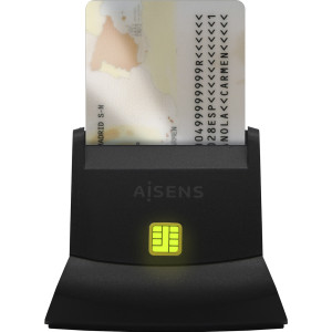 AISENS ASCR-SN05-BK leitor de smart card Interior USB USB 2.0 Preto