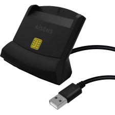 AISENS ASCR-SN05-BK leitor de smart card Interior USB USB 2.0 Preto