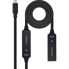 Nanocable 10.01.1312 cabo USB USB 3.2 Gen 1 (3.1 Gen 1) 10 m USB C Preto
