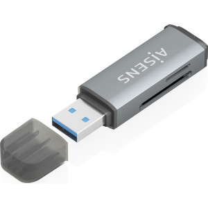 AISENS ASCR-2A09-GR leitor de cartões USB 3.2 Gen 1 (3.1 Gen 1) Type-A Cinzento