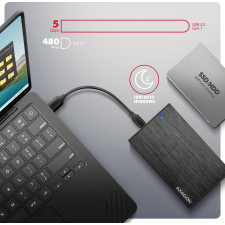 Axagon Compartimento HDD SSD Preto 2.5"