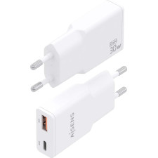 AISENS ASCH-30W2P046-W carregador de dispositivos móveis Câmara digital, MP3, MP4, Telemóvel, Navigator, Computador portátil,