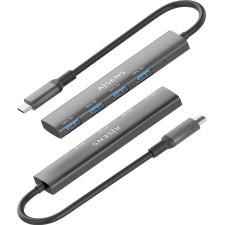 AISENS A109-0943 base & duplicador de portas Com fios USB 3.2 Gen 1 (3.1 Gen 1) Type-C Cinzento