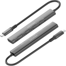 AISENS ASUC-5P022-GR base & duplicador de portas Com fios USB 3.2 Gen 1 (3.1 Gen 1) Type-C Cinzento
