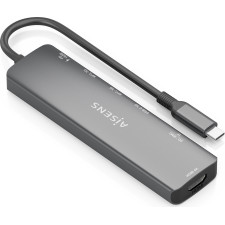 AISENS ASUC-7P026-GR base & duplicador de portas Com fios USB 3.2 Gen 1 (3.1 Gen 1) Type-C Cinzento