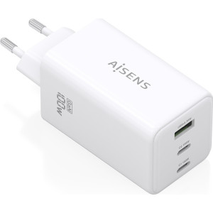 AISENS ASCH-100W3P051-W carregador de dispositivos móveis Universal Branco AC Carregamento rápido Interior