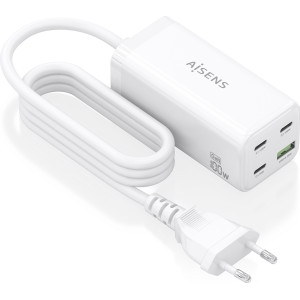 AISENS ASCH-100W4P053-W carregador de dispositivos móveis Universal Branco AC Carregamento rápido Interior
