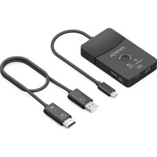 AISENS ASWL-H2KDC30M05-BK base & duplicador de portas Com fios e sem fios USB 3.2 Gen 1 (3.1 Gen 1) Type-C Preto