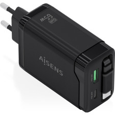 AISENS ASCH-65W3P071-BK carregador de dispositivos móveis Câmara digital, GPS, Telemóvel, Computador portátil, Smartphone,