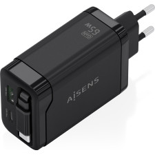 AISENS ASCH-65W3P071-BK carregador de dispositivos móveis Câmara digital, GPS, Telemóvel, Computador portátil, Smartphone,
