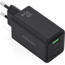 AISENS ASCH-65W3P073-BK carregador de dispositivos móveis Câmara digital, GPS, Telemóvel, Computador portátil, Smartphone,
