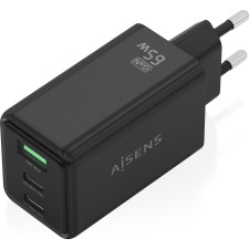 AISENS ASCH-65W3P073-BK carregador de dispositivos móveis Câmara digital, GPS, Telemóvel, Computador portátil, Smartphone,