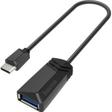 Hama 00200312 adaptador para cabos USB Type-A USB Type-C Preto