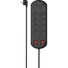 Hama 00223164 extensão elétrica 2 m 10 tomada(s) CA Interior Preto