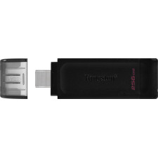 Kingston Technology DataTraveler 70 unidade de memória USB 256 GB USB Type-C 3.2 Gen 1 (3.1 Gen 1) Preto