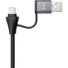 Nanocable Conversor USB-C + USB-A M 3.0 para Ethernet