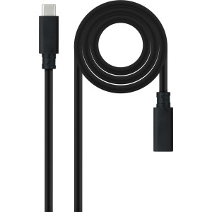 Nanocable 10.01.4500 cabo USB USB 3.2 Gen 2x2 0,5 m USB C Preto