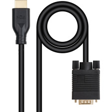 Nanocable 10.15.4602 adaptador de cabo de vídeo 1,8 m VGA (D-Sub) HDMI Preto