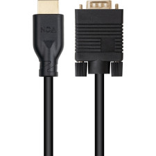 Nanocable 10.15.4602 adaptador de cabo de vídeo 1,8 m VGA (D-Sub) HDMI Preto