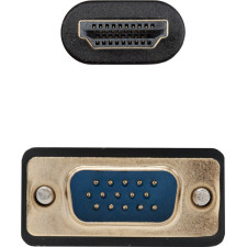 Nanocable 10.15.4602 adaptador de cabo de vídeo 1,8 m VGA (D-Sub) HDMI Preto