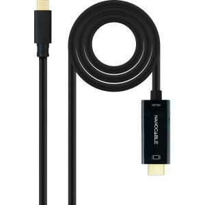 Nanocable 10.15.5135 adaptador de cabo de vídeo 5 m USB Type-C HDMI Preto