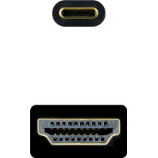Nanocable 10.15.5135 adaptador de cabo de vídeo 5 m USB Type-C HDMI Preto