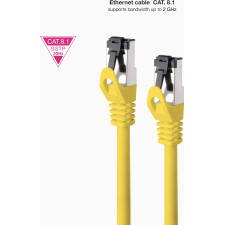 Nanocable 10.20.2000-L25-Y cabo de rede Amarelo 0,25 m Cat8.1 S FTP (S-STP)