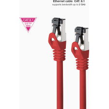Nanocable 10.20.2001-R cabo de rede Vermelho 1 m Cat8.1 S FTP (S-STP)