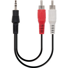 Nanocable 10.24.0310 cabo de áudio 10 m 3.5mm 2 x RCA Preto