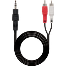 Nanocable 10.24.0310 cabo de áudio 10 m 3.5mm 2 x RCA Preto