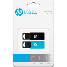 HP v212w unidade de memória USB 64 GB USB Type-A 2.0 Preto, Azul