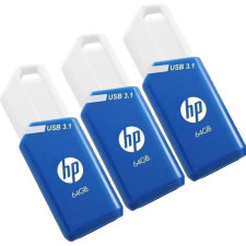 HP x755w Triple Pack unidade de memória USB 64 GB USB Type-A 3.2 Gen 1 (3.1 Gen 1) Azul, Branco