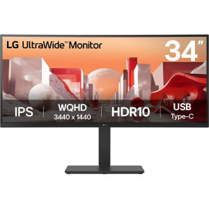 LG 34BA75QE-B monitor de ecrã 86,4 cm (34") 3440 x 1440 pixels Wide Quad HD LCD Preto