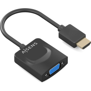 AISENS A122-0947 adaptador de cabo de vídeo 0,15 m HDMI Type A (Standard) VGA (D-Sub) Preto
