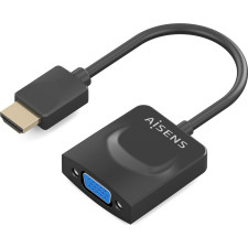AISENS A122-0947 adaptador de cabo de vídeo 0,15 m HDMI Type A (Standard) VGA (D-Sub) Preto